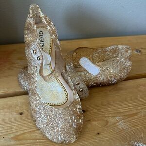 Girls Gold Jelly Shoes size 32/1
